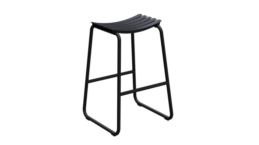 houe reclips dining alu barstoel black